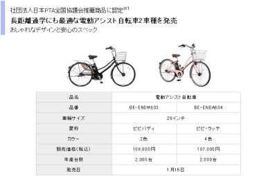 電動アシスト自転車