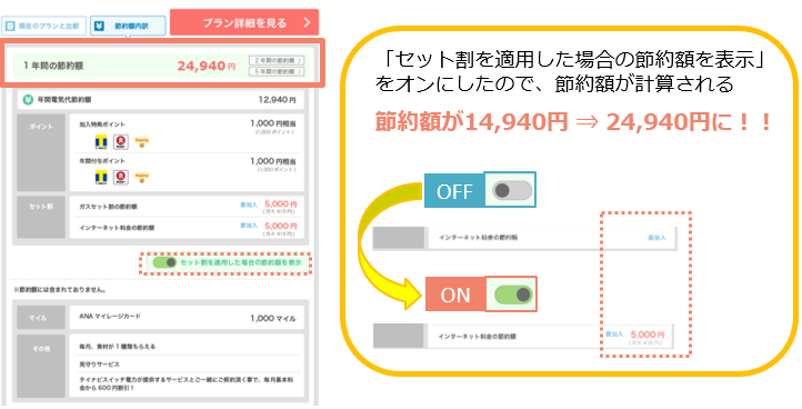 電力切り替え